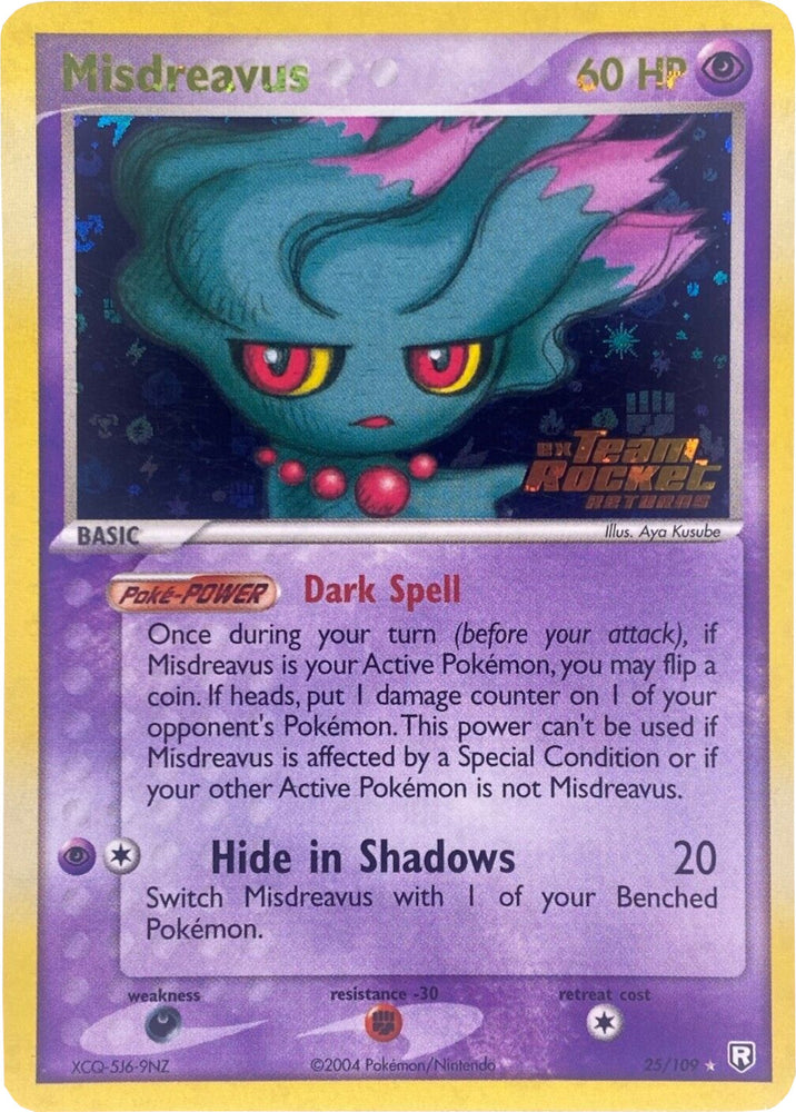 Pokemon | Misdreavus (25/109) (Stamped) [EX: Team Rocket Returns] | The Nerd Merchant