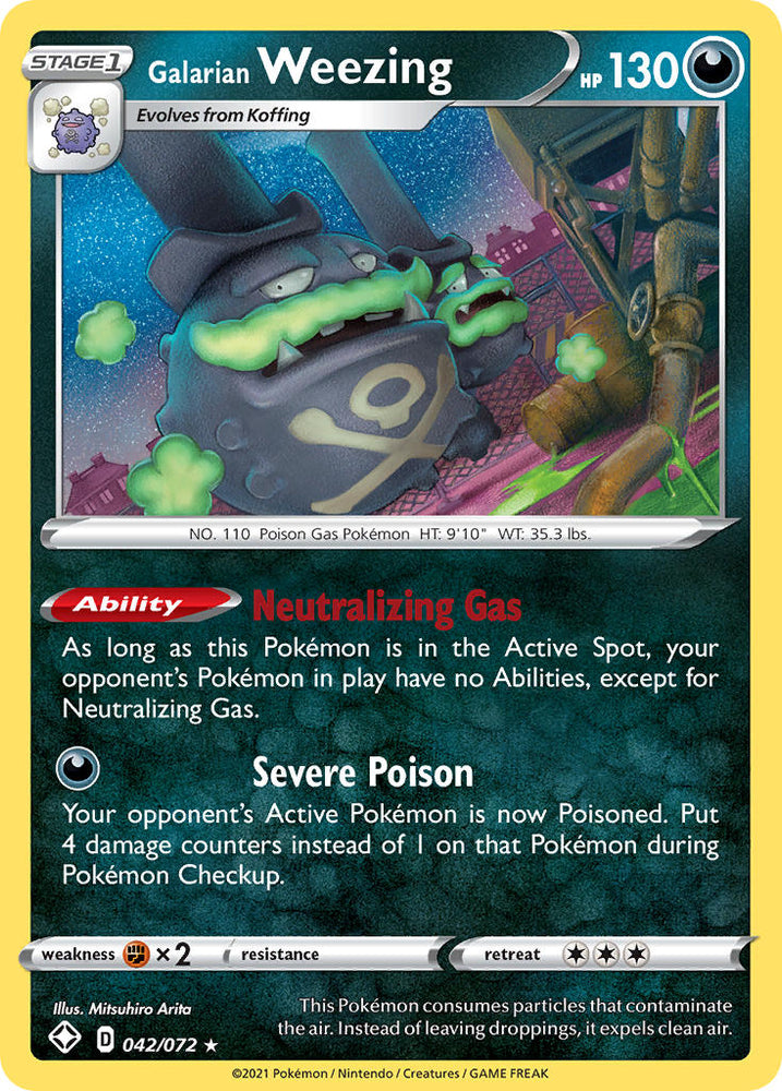 Pokemon | Galarian Weezing (042/072) [Sword & Shield: Shining Fates] | The Nerd Merchant