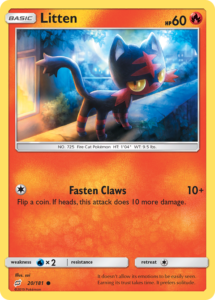 Pokemon | Litten (20/181) [Sun & Moon: Team Up] | The Nerd Merchant