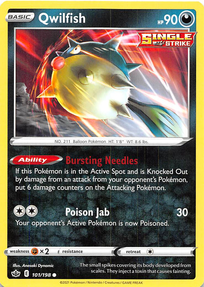 Pokemon | Qwilfish (101/198) [Sword & Shield: Chilling Reign] | The Nerd Merchant