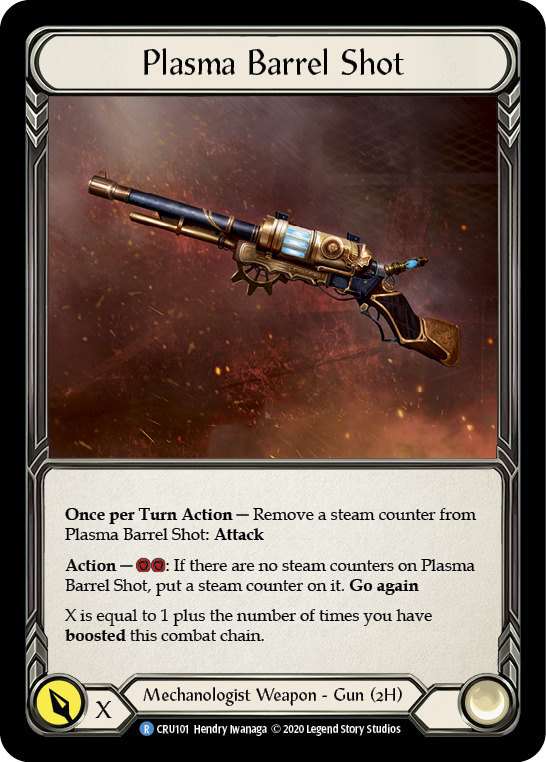 Flesh and Blood TCG | Plasma Barrel Shot [CRU101] (Crucible of War)  1st Edition Normal | The Nerd Merchant
