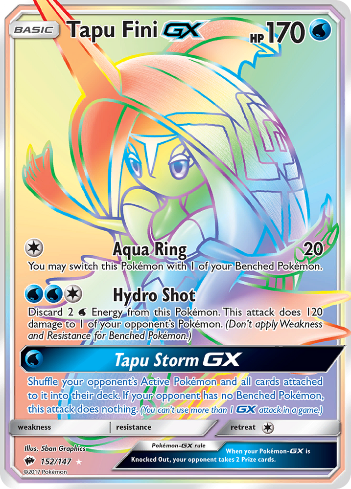 Pokemon | Tapu Fini GX (152/147) [Sun & Moon: Burning Shadows] | The Nerd Merchant