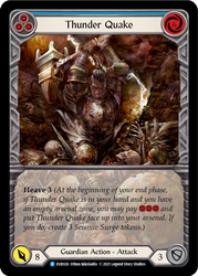 Flesh and Blood TCG | Thunder Quake (Blue) [EVR026] (Everfest)  1st Edition Extended Art Rainbow Foil | The Nerd Merchant