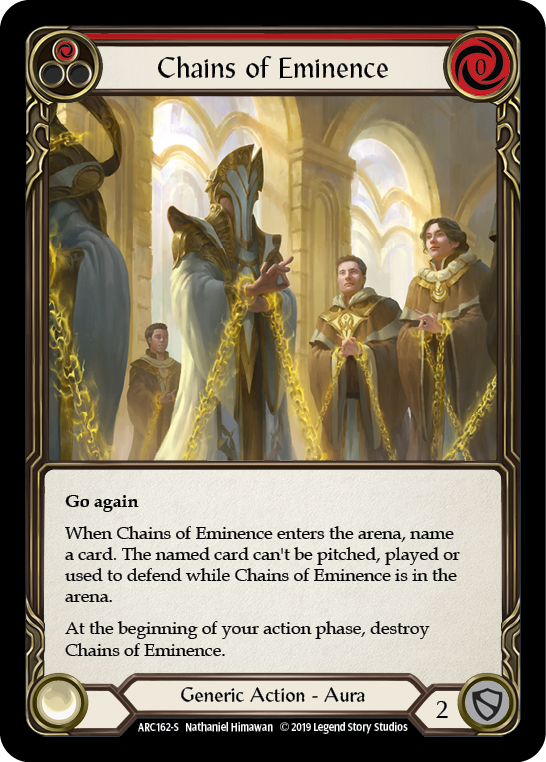 Flesh and Blood TCG | Chains of Eminence [ARC162-S] (Arcane Rising)  1st Edition Rainbow Foil | The Nerd Merchant