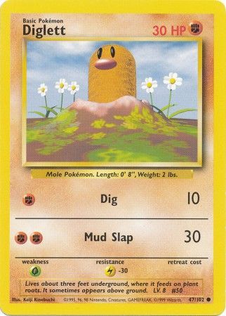 Pokemon | Diglett (47/102) [Base Set Unlimited] | The Nerd Merchant