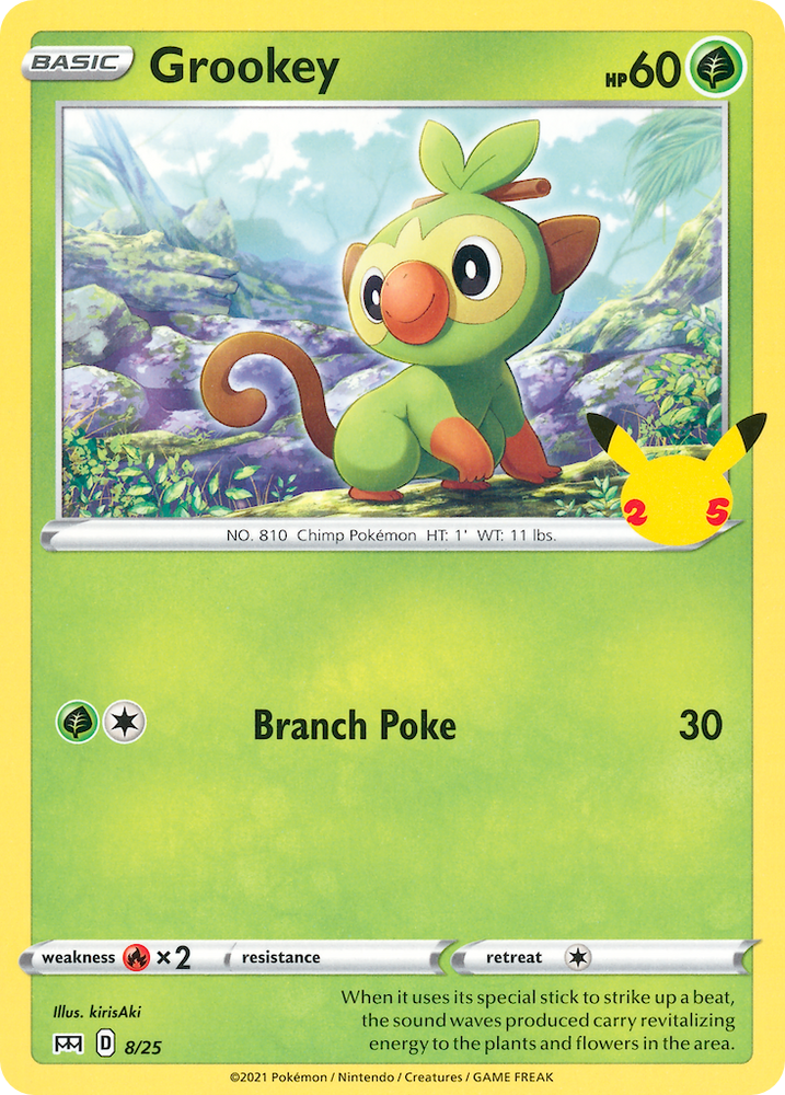 Pokemon | Grookey (8/25) [McDonald's 25th Anniversary] | The Nerd Merchant