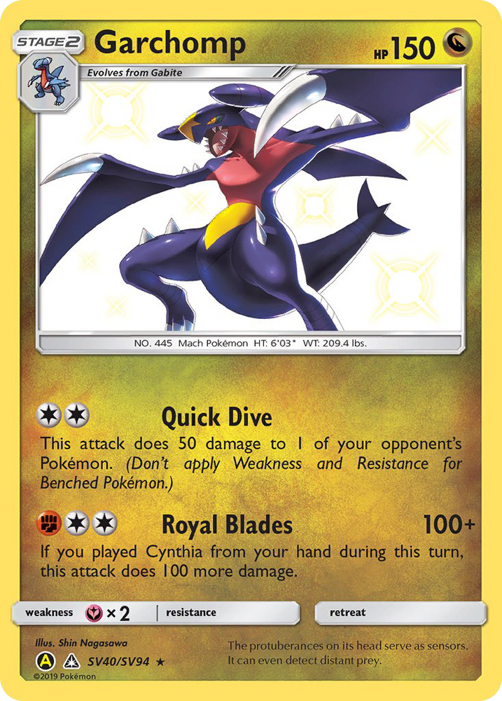 Pokemon | Garchomp (SV40/SV94) [Sun & Moon: Hidden Fates - Shiny Vault] | The Nerd Merchant
