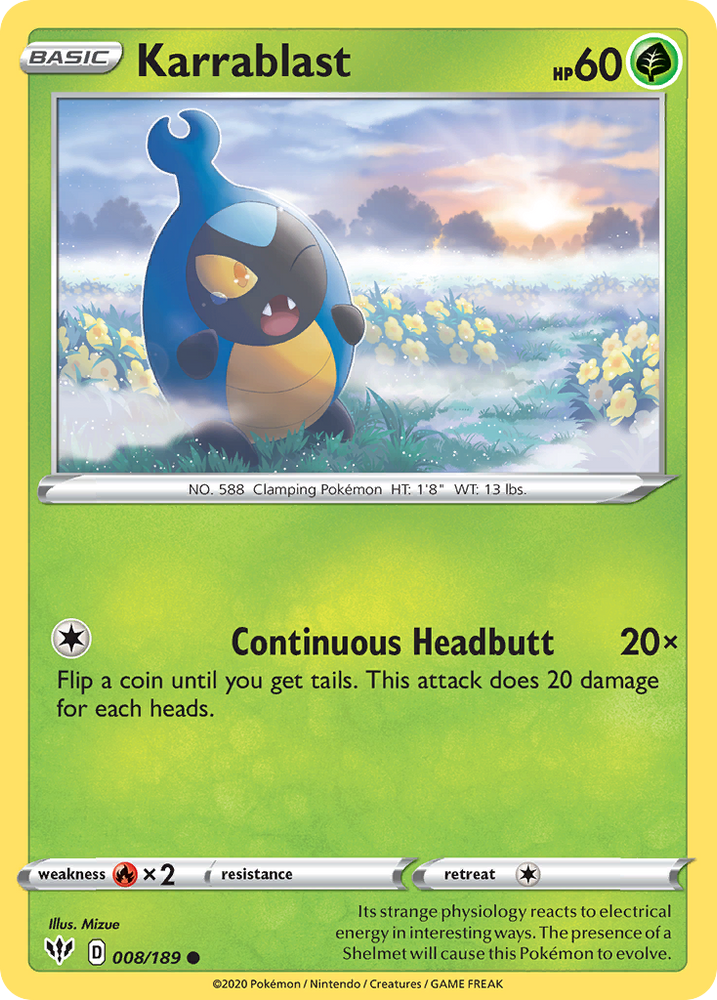 Pokemon | Karrablast (008/189) [Sword & Shield: Darkness Ablaze] | The Nerd Merchant