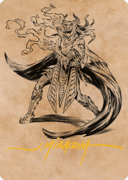 Magic | Livaan, Cultist of Tiamat Art Card (Gold-Stamped Signature) [Commander Legends: Battle for Baldur's Gate Art Series] | The Nerd Merchant