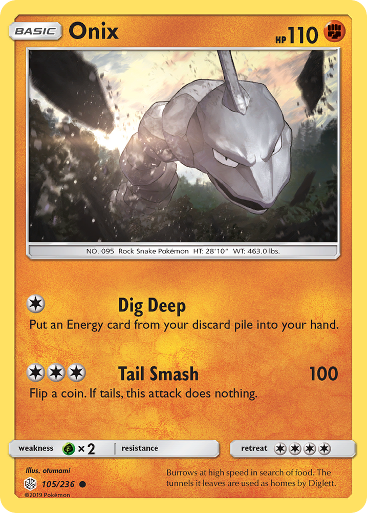 Pokemon| Onix (105/236) [Sun & Moon: Cosmic Eclipse] | The Nerd Merchant
