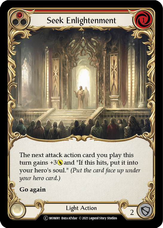 Flesh and Blood TCG | Seek Enlightenment (Red) [U-MON081-RF] (Monarch Unlimited)  Unlimited Rainbow Foil | The Nerd Merchant