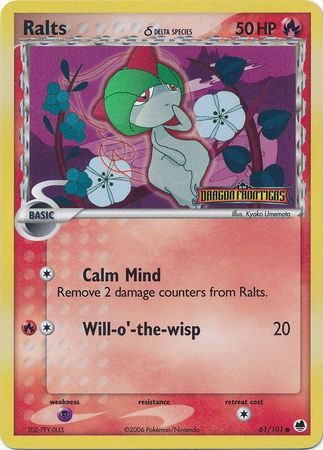 Pokemon | Ralts (61/101) (Delta Species) (Stamped) [EX: Dragon Frontiers] | The Nerd Merchant