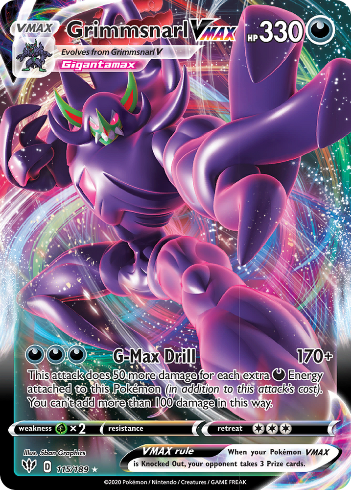 Pokemon | Grimmsnarl VMAX (115/189) [Sword & Shield: Darkness Ablaze] | The Nerd Merchant