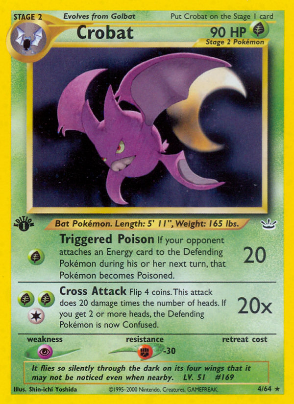Pokemon | Crobat (4/64) [Neo Revelation 1st Edition] | The Nerd Merchant