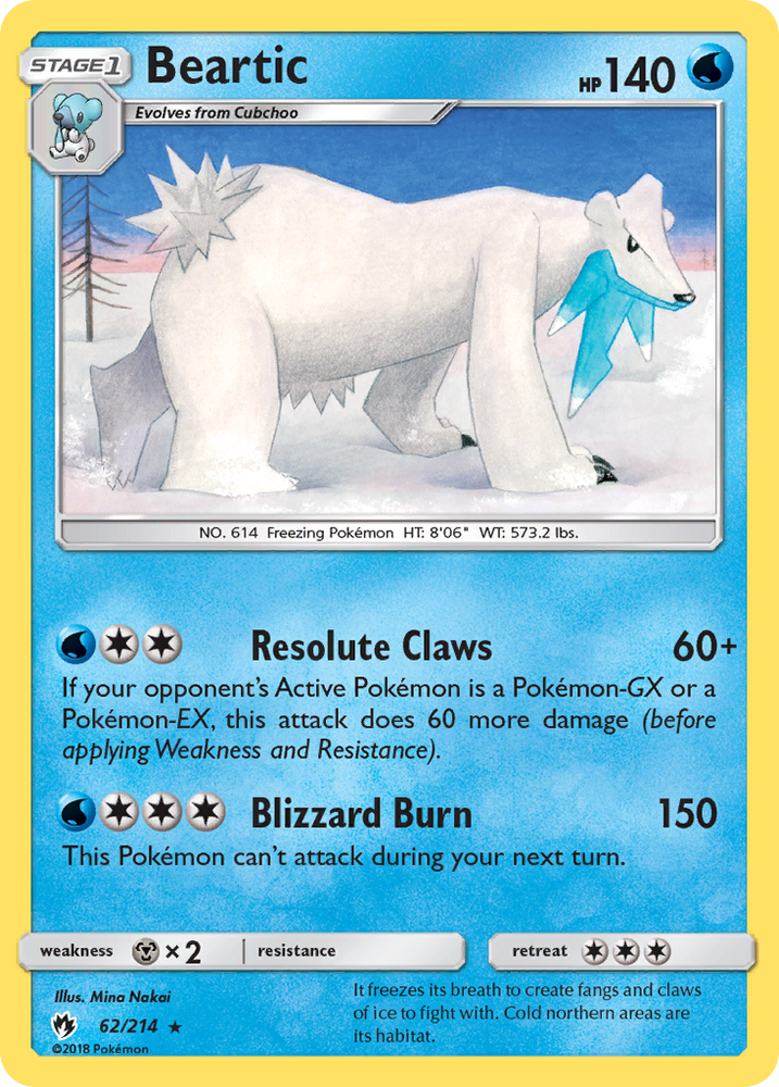 Pokemon | Beartic (62/214) [Sun & Moon: Lost Thunder] | The Nerd Merchant