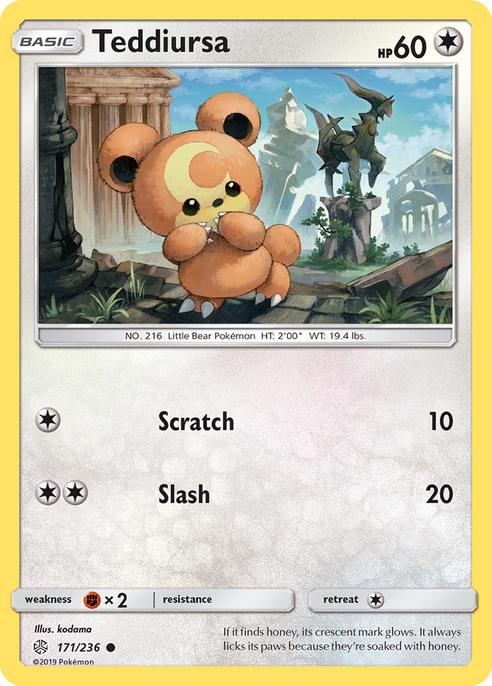 Pokemon| Teddiursa (171/236) [Sun & Moon: Cosmic Eclipse] | The Nerd Merchant