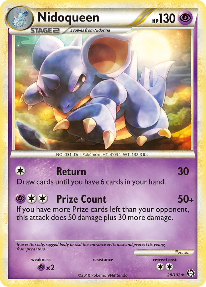 Pokemon | Nidoqueen (28/102) [HeartGold & SoulSilver: Triumphant] | The Nerd Merchant