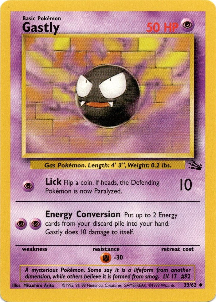 Pokemon | Gastly (33/62) [Fossil Unlimited] | The Nerd Merchant