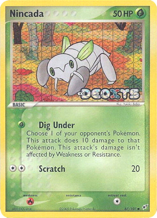 Pokemon | Nincada (67/107) (Stamped) [EX: Deoxys] | The Nerd Merchant