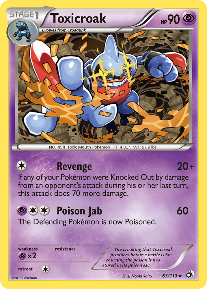 Pokemon | Toxicroak (63/113) [Black & White: Legendary Treasures] | The Nerd Merchant
