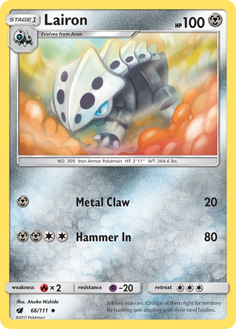 Pokemon | Lairon (66/111) [Sun & Moon: Crimson Invasion] | The Nerd Merchant