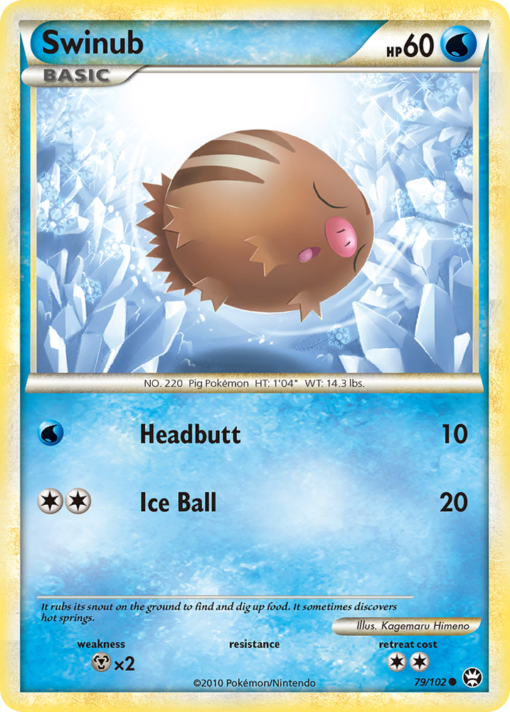 Pokemon | Swinub (79/102) [HeartGold & SoulSilver: Triumphant] | The Nerd Merchant