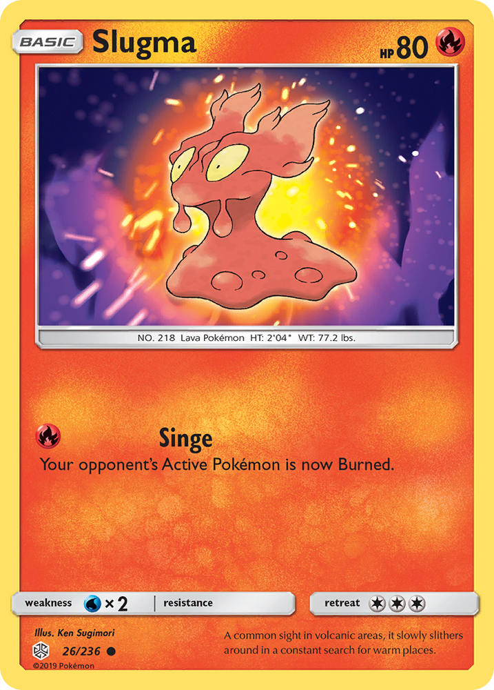 Pokemon| Slugma (26/236) [Sun & Moon: Cosmic Eclipse] | The Nerd Merchant