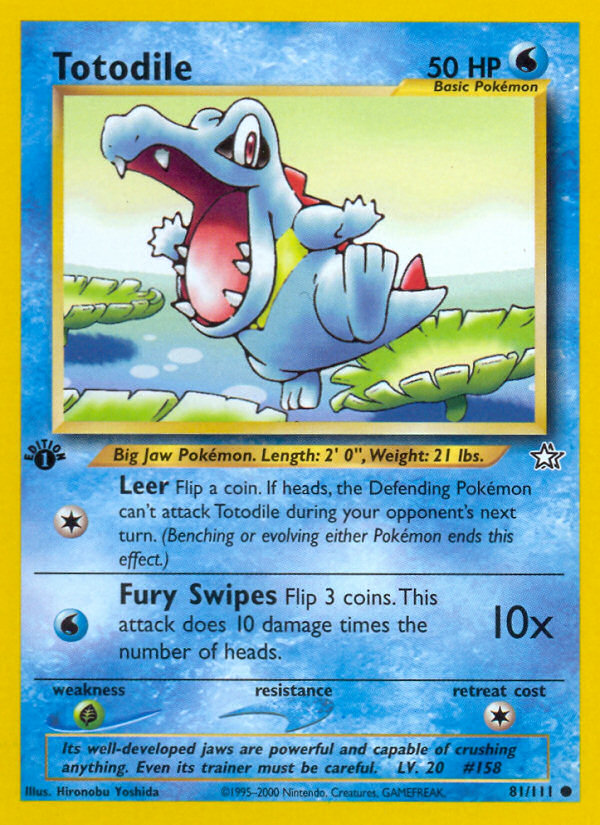 Pokemon | Totodile (81/111) [Neo Genesis 1st Edition] | The Nerd Merchant