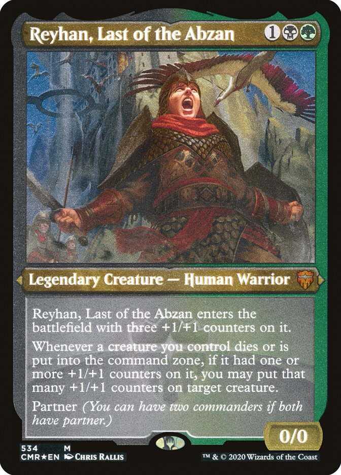 Magic | Reyhan, Last of the Abzan (Etched) [Commander Legends] | The Nerd Merchant