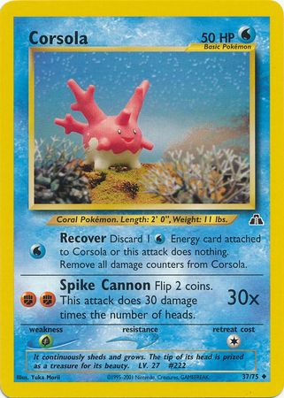 Pokemon | Corsola (37/75) [Neo Discovery Unlimited] | The Nerd Merchant