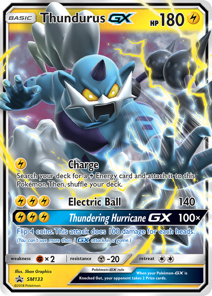Pokemon | Thundurus GX (SM133) [Sun & Moon: Black Star Promos] | The Nerd Merchant