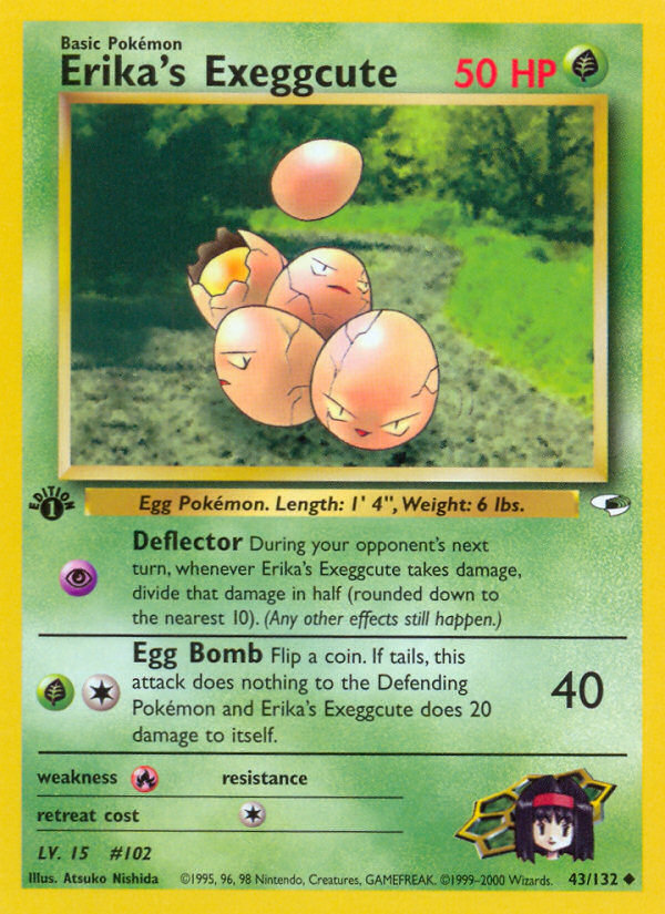 Pokemon | Erika's Exeggcute (43/132) [Gym Heroes 1st Edition] | The Nerd Mechant