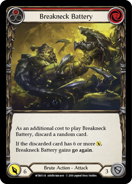 Flesh and Blood TCG | Breakneck Battery (Red) [WTR011-R] (Welcome to Rathe)  Alpha Print Rainbow Foil | The Nerd Merchant