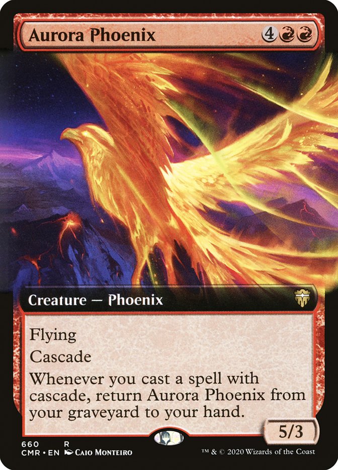 Magic | Aurora Phoenix (Extended Art) [Commander Legends] | The Nerd Merchant