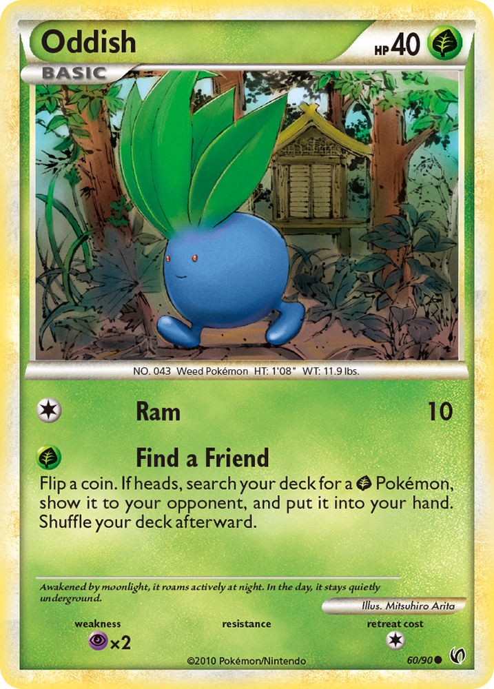 Pokemon | Oddish (60/90) [HeartGold & SoulSilver: Undaunted] | The Nerd Merchant