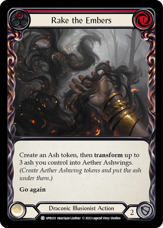 Flesh and Blood TCG | Rake the Embers (Red) [UPR033] (Uprising)  Rainbow Foil | The Nerd Merchant