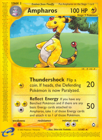 Pokemon | Ampharos (1/147) [Aquapolis] | The Nerd Merchant