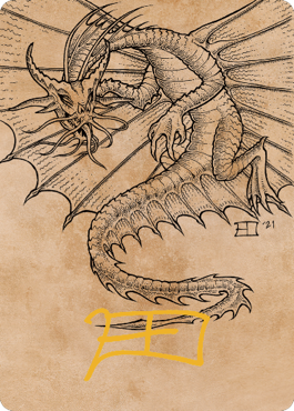 Magic | Ancient Gold Dragon Art Card (44) (Gold-Stamped Signature) [Commander Legends: Battle for Baldur's Gate Art Series] | The Nerd Merchant