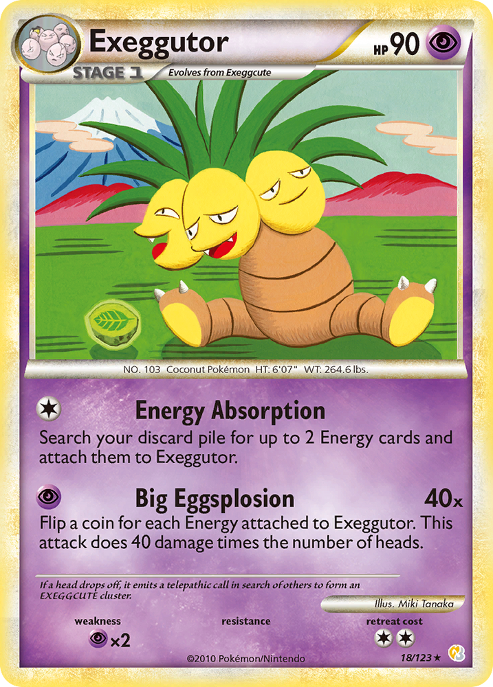 Pokemon | Exeggutor (18/123) [HeartGold & SoulSilver: Base Set] | The Nerd Merchant