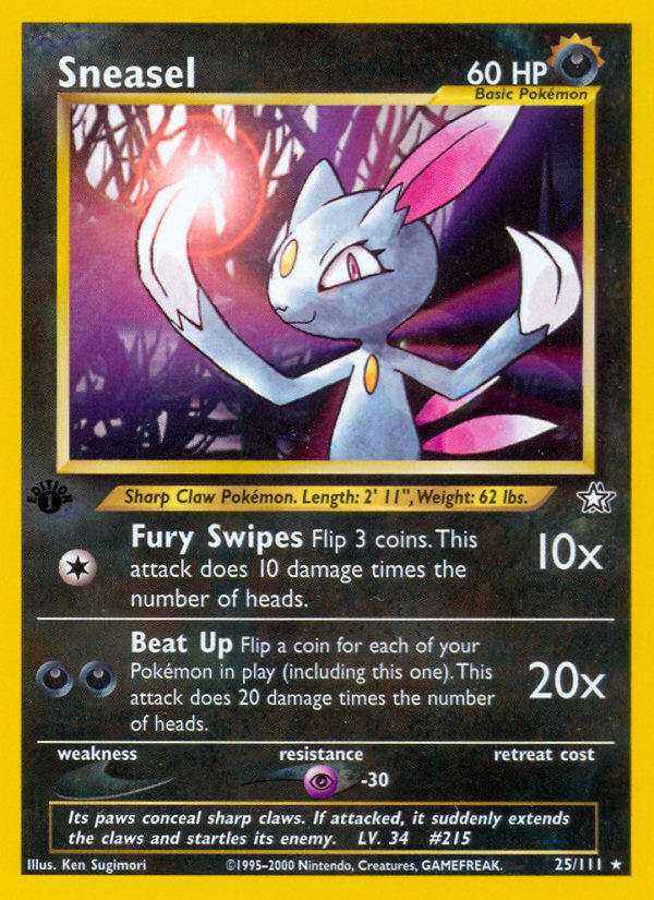Pokemon | Sneasel (25/111) [Neo Genesis 1st Edition] | The Nerd Merchant