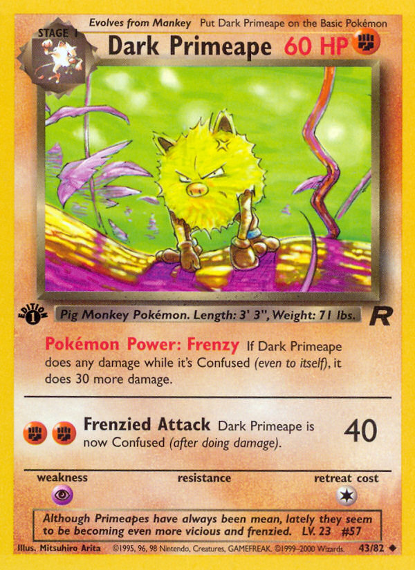 Pokemon | Dark Primeape (43/82) [Team Rocket 1st Edition] | The Nerd Merchant