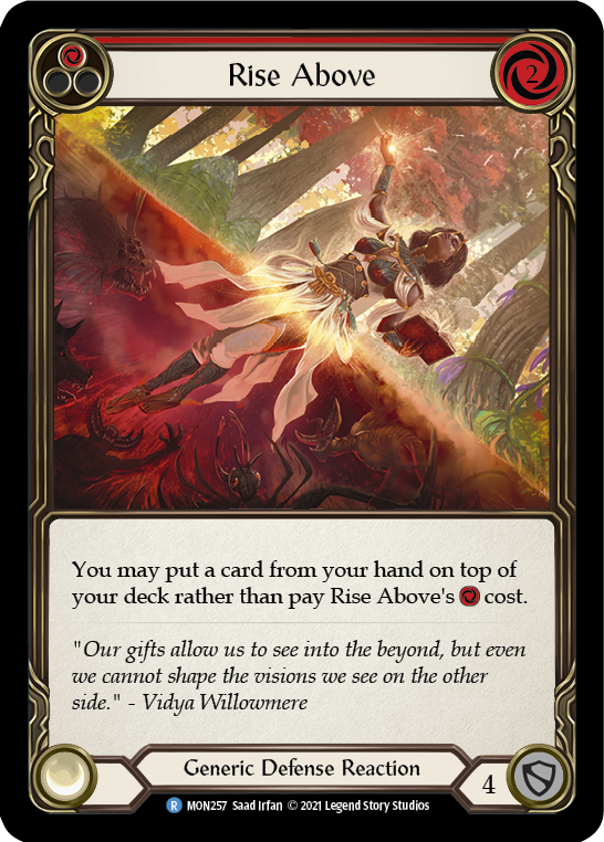 Flesh and Blood TCG | Rise Above (Red) [MON257] (Monarch)  1st Edition Normal | The Nerd Merchant