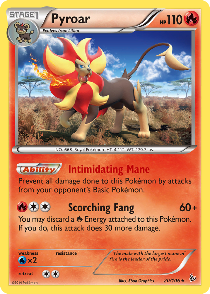 Pokemon | Pyroar (20/106) [XY: Flashfire] | The Nerd Merchant