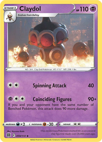 Pokemon | Claydol (059/172) [Sword & Shield: Brilliant Stars] | The Nerd Merchant