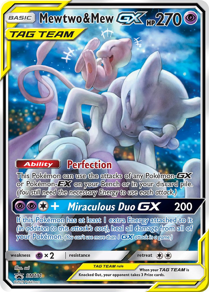 Pokemon | Mewtwo & Mew GX (SM191) [Sun & Moon: Black Star Promos] | The Nerd Merchant