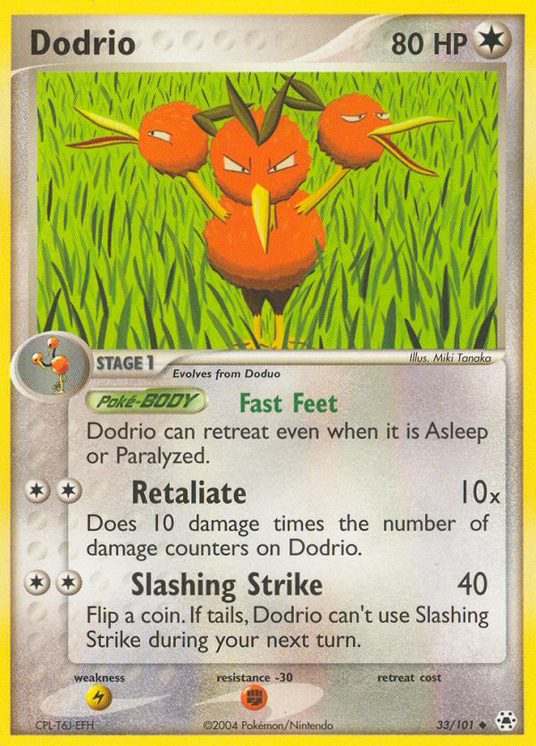 Pokemon | Dodrio (33/101) [EX: Hidden Legends] | The Nerd Merchant