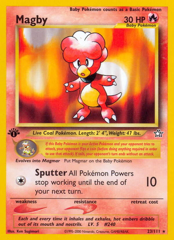 Pokemon | Magby (23/111) [Neo Genesis 1st Edition] | The Nerd Merchant
