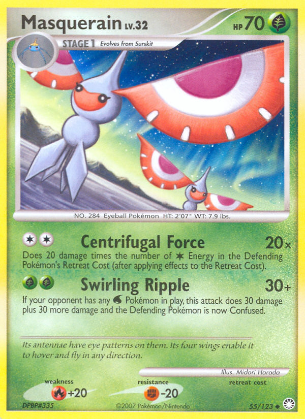Pokemon | Masquerain (55/123) [Diamond & Pearl: Mysterious Treasures] | The Nerd Merchant