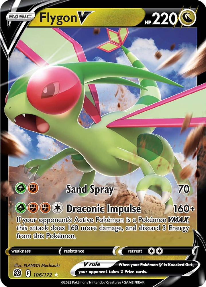 Pokemon | Flygon V (106/172) [Sword & Shield: Brilliant Stars] | The Nerd Merchant