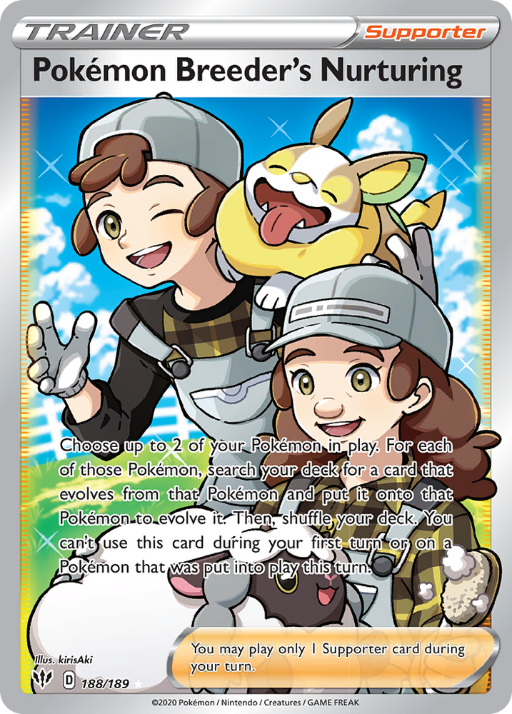 Pokemon | Pokemon Breeder's Nurturing (188/189) [Sword & Shield: Darkness Ablaze] | The Nerd Merchant